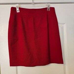 NWT Jones New York Red 100% Wool Skirt Size 14P
